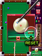 Touch the shooting point of a cue ball by touching on it.